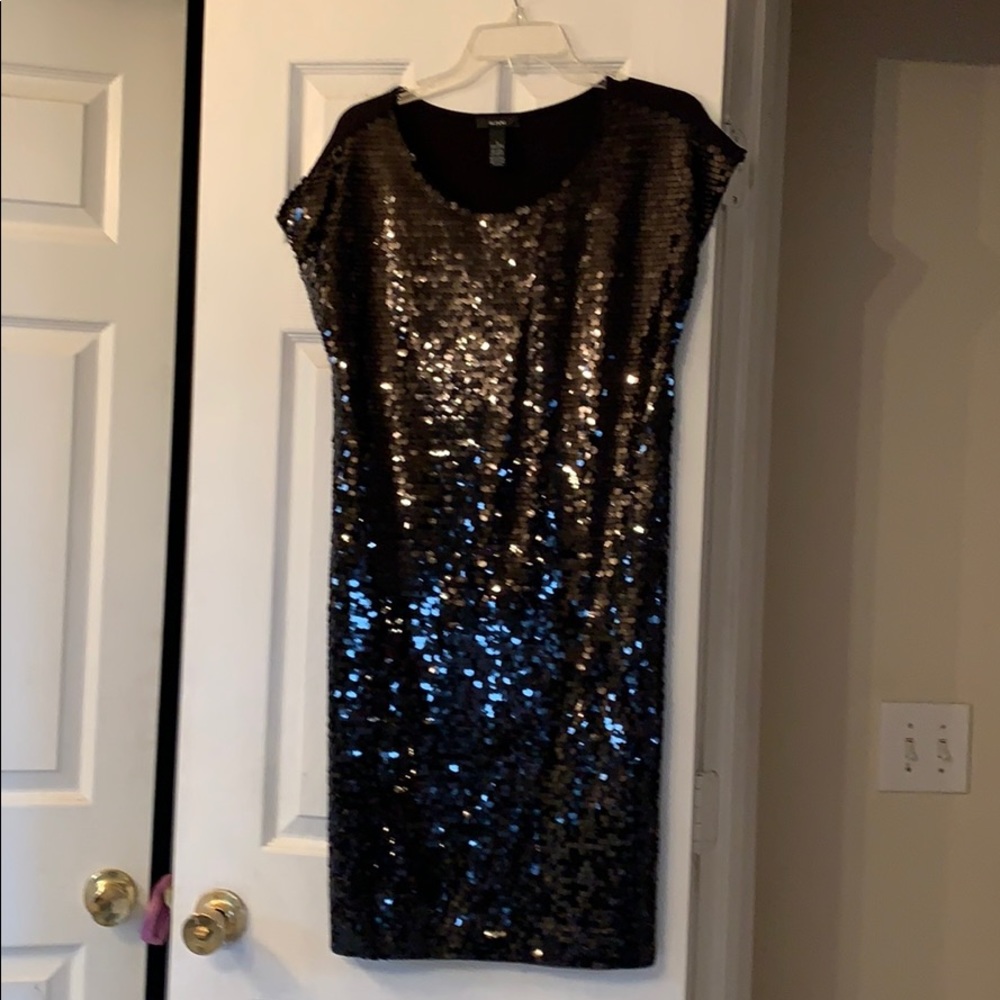 NWOT black dress with sequins, never worn - Picture 2 of 6